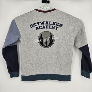 Star Wars Sweater Mens‎ Small Gray Skywalker Academy Disney Pullover Republic